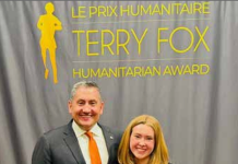 Red Hawk soars to national Terry Fox honour