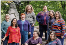 Author spins new yarn about knitting